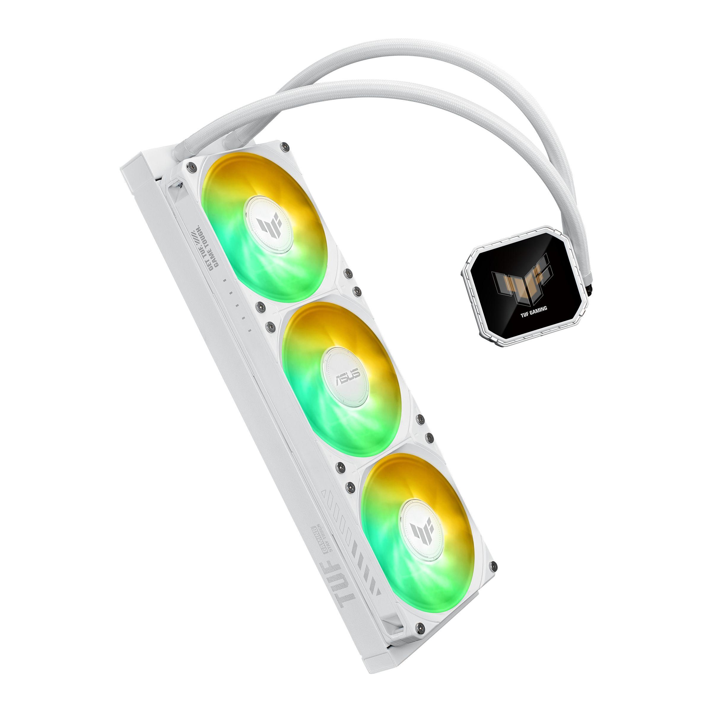 Sistema de Refrigeração Líquida Tudo-em-Um ASUS TUF Gaming LC III 360 ARGB LCD White Edition (120 mm - 3 ventoinhas - 2600 RPM - Branco) — miniatura 5