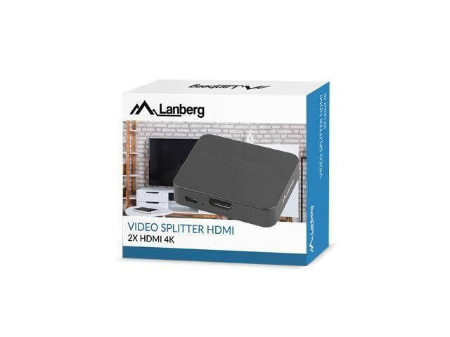 Splitter HDMI LANBERG SPV-HDMI-1002 (HDMI 1.4b - 1 x HDMI - 2 x HDMI - Preto) — miniatura 2