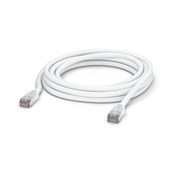 Cabo de Rede Externo UBIQUITI UACC-CABLE-PATCH-OUTDOOR-5M-W (5 m - Cat5e - RJ-45 macho - Branco)