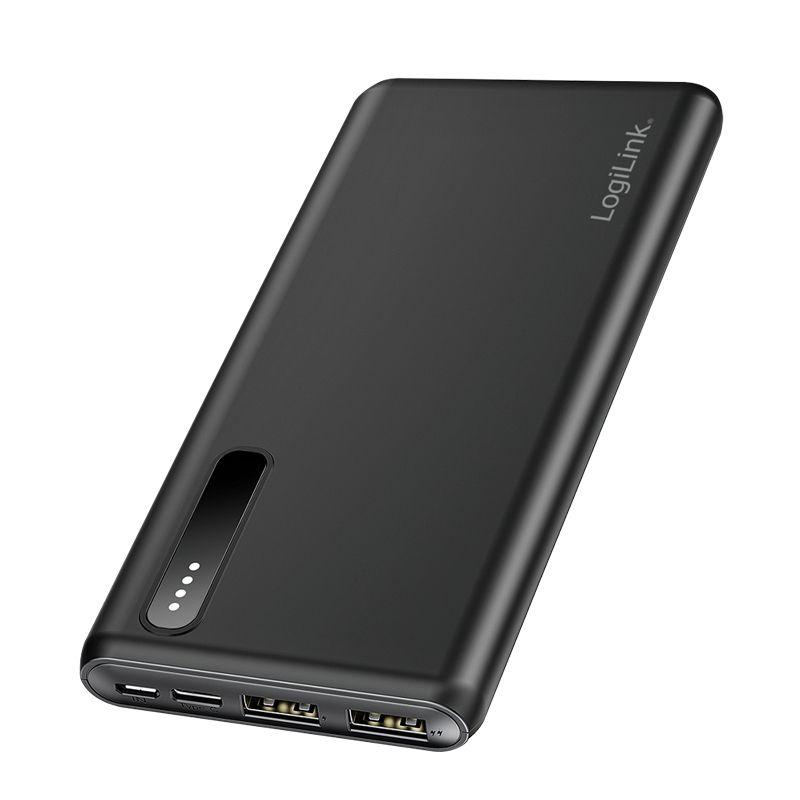 Powerbank LOGILINK PA0311 (8000 mAh - Até 12 W - Micro-USB + USB Type-C - Preto)
