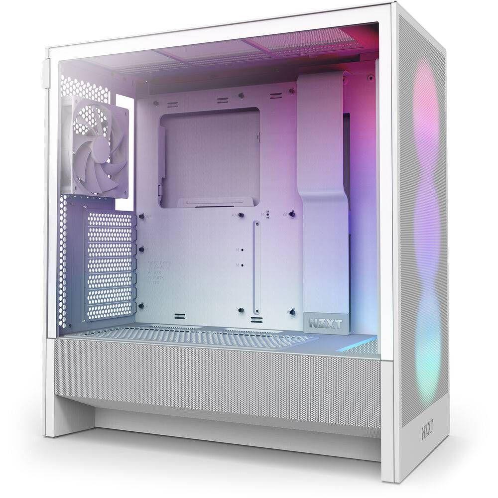 Caixa PC NZXT H5 Flow RGB 2024 (SFX-L, SFX, ATX - Midi Tower - Vidro temperado, SGCC - Branco) — miniatura 2