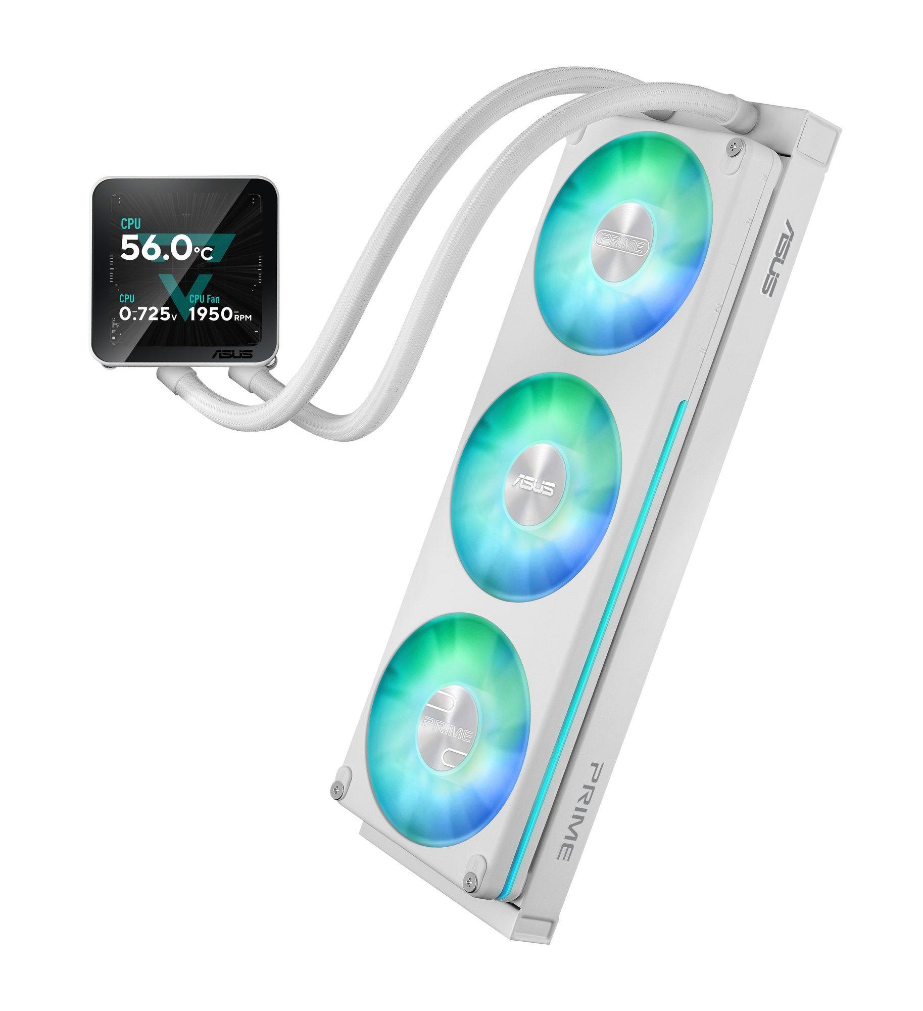 Refrigerador Líquido AIO para CPU ASUS PRIME LC II 360 ARGB LCD (Radiador 360 mm - Ecrã IPS 3,95" - Branco) — miniatura 11