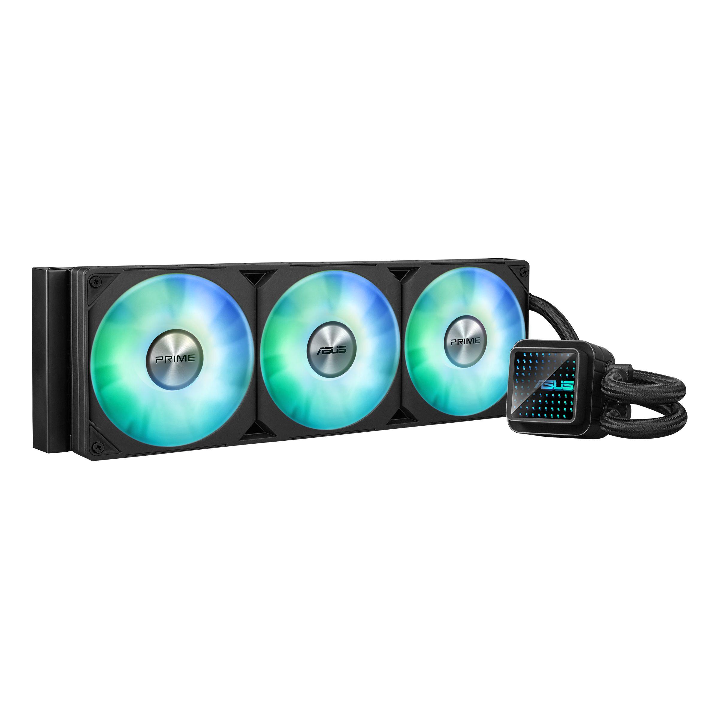 Sistema de Refrigeração Líquida Tudo-em-Um ASUS Prime LC 360 ARGB (120 mm - 3 ventoinhas - 2200 RPM - Preto), miniatura 2