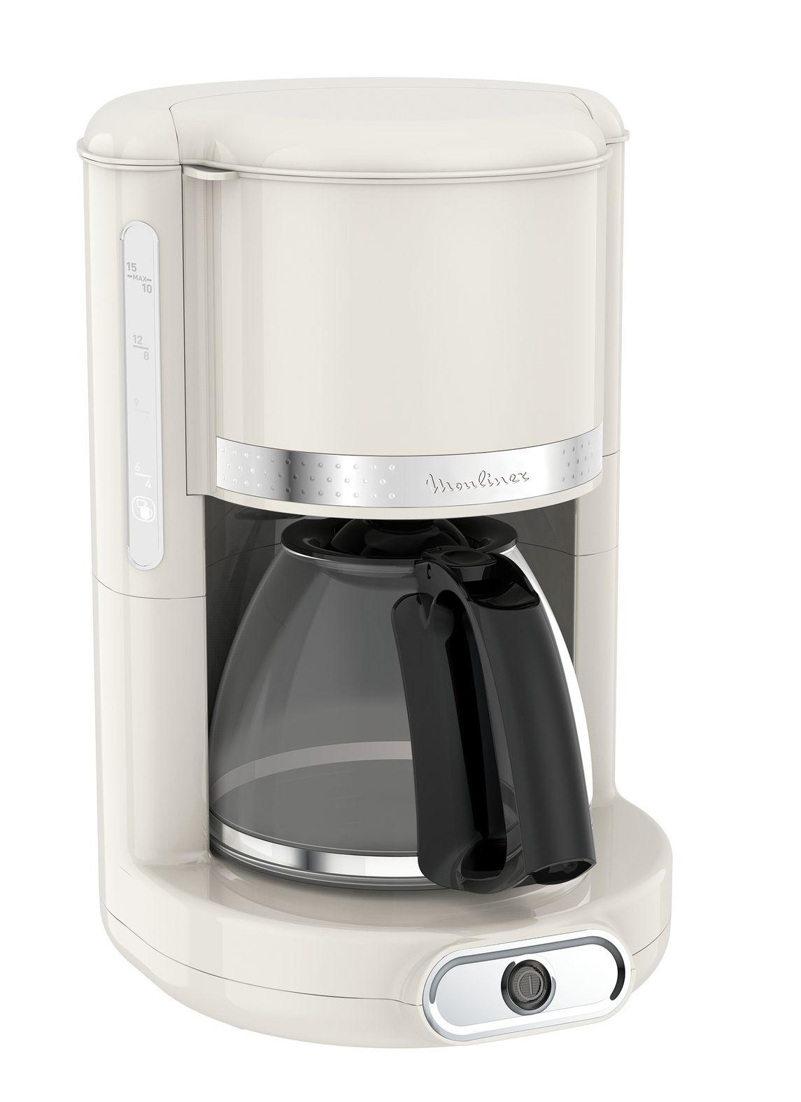 Máquina de Café de Filtro MOULINEX Soleil FG381A10 (Café moído - 1000 W - 1,25 l - Marfim)