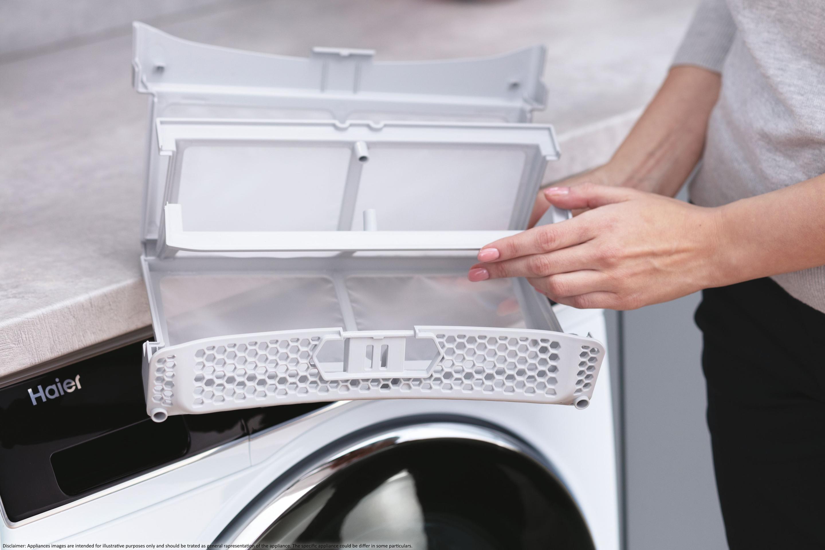 Máquina de Secar Roupa Independente HAIER HD90A3959S (9 kg - Bomba de calor - Direita - Branco) — miniatura 7