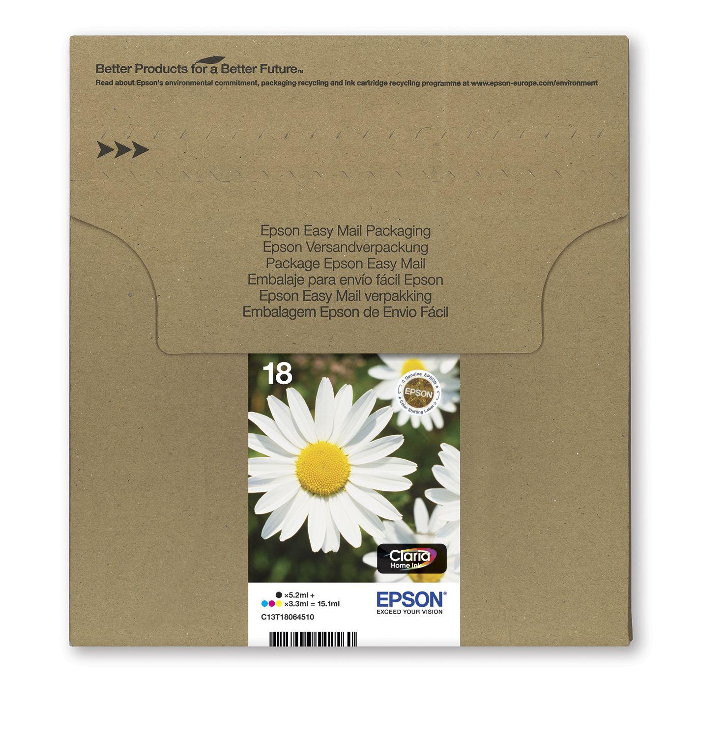 Multipack de Tinteiros EPSON 18 Daisy EasyMail C13T18064511 (4 Cores - Preto, Ciano, Magenta e Amarelo) — miniatura 10