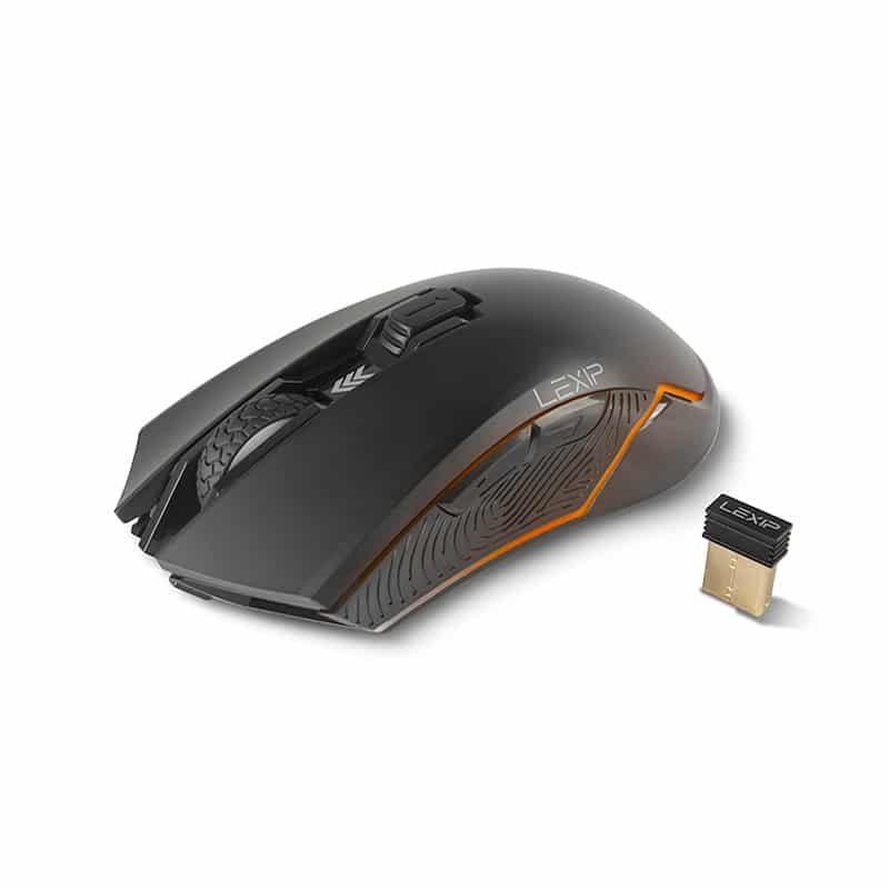 Rato LEXIP AR18 (Mão direita - 4800 DPI - Ótica - Preto)