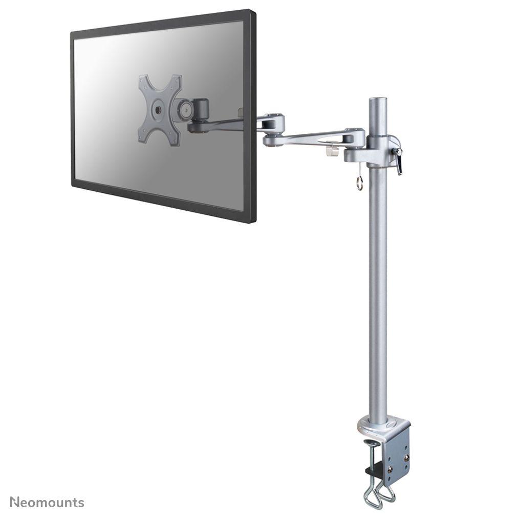 Suporte de Monitor de Secretária NEOMOUNTS FPMA-D935POLE70 (10–30″ - VESA 75 x 75/100 x 100 mm - Prateado)
