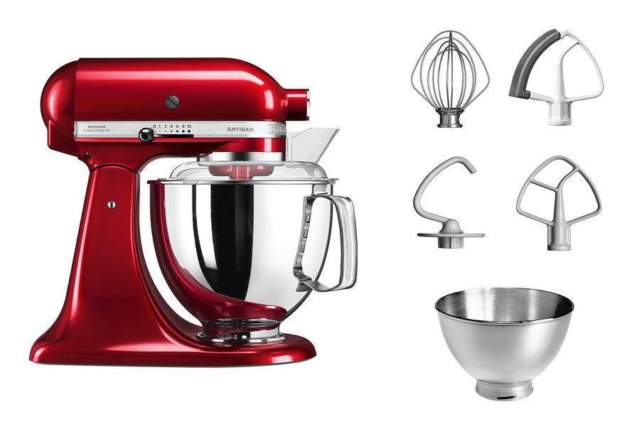 Batedeira KITCHENAID Artisan 5KSM175PSECA (300 W - 220 RPM - 4,7 l - Vermelho) — miniatura 2