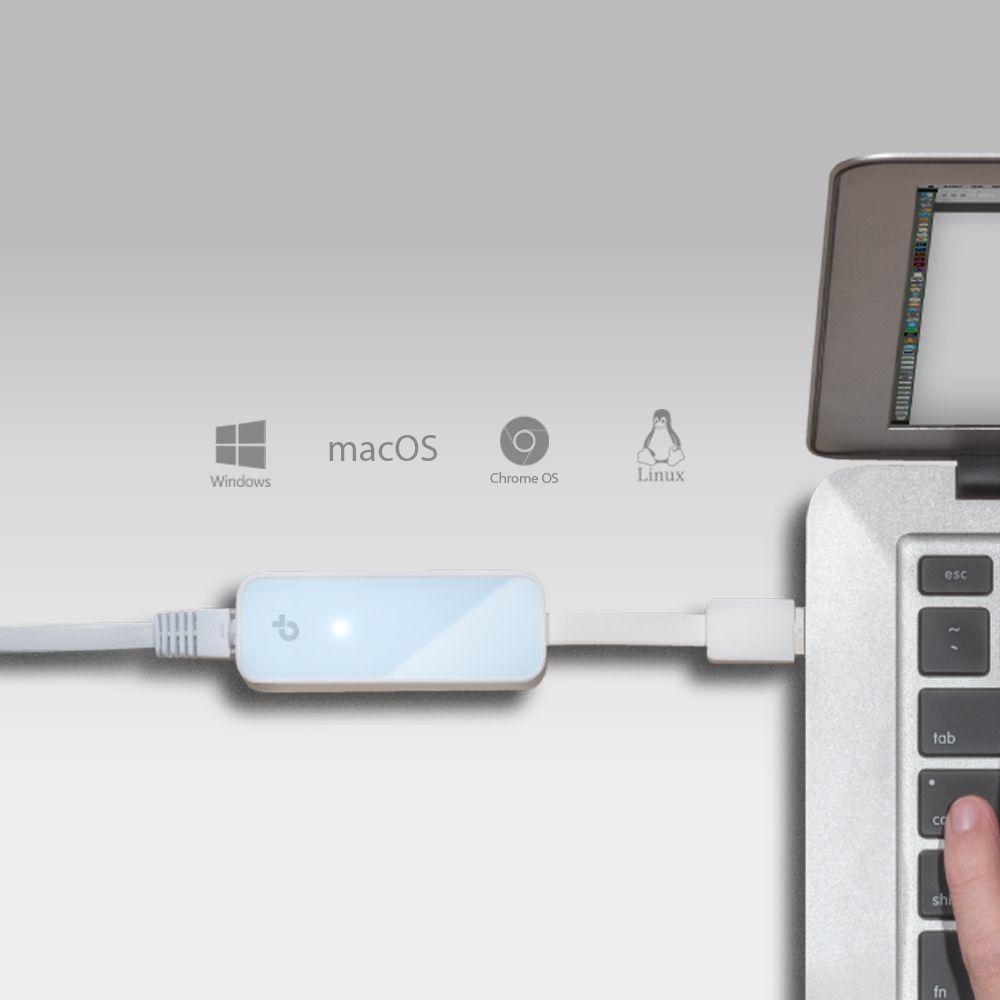 Adaptador de Rede TP-LINK UE200 (PC/Laptop - Branco e Azul) — miniatura 5