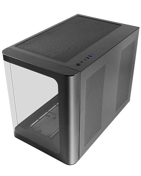 Caixa de Computador MARS GAMING MCFUSIONM (Micro ATX, Mini-ITX - Mini Tower - 16 cm - Preto)