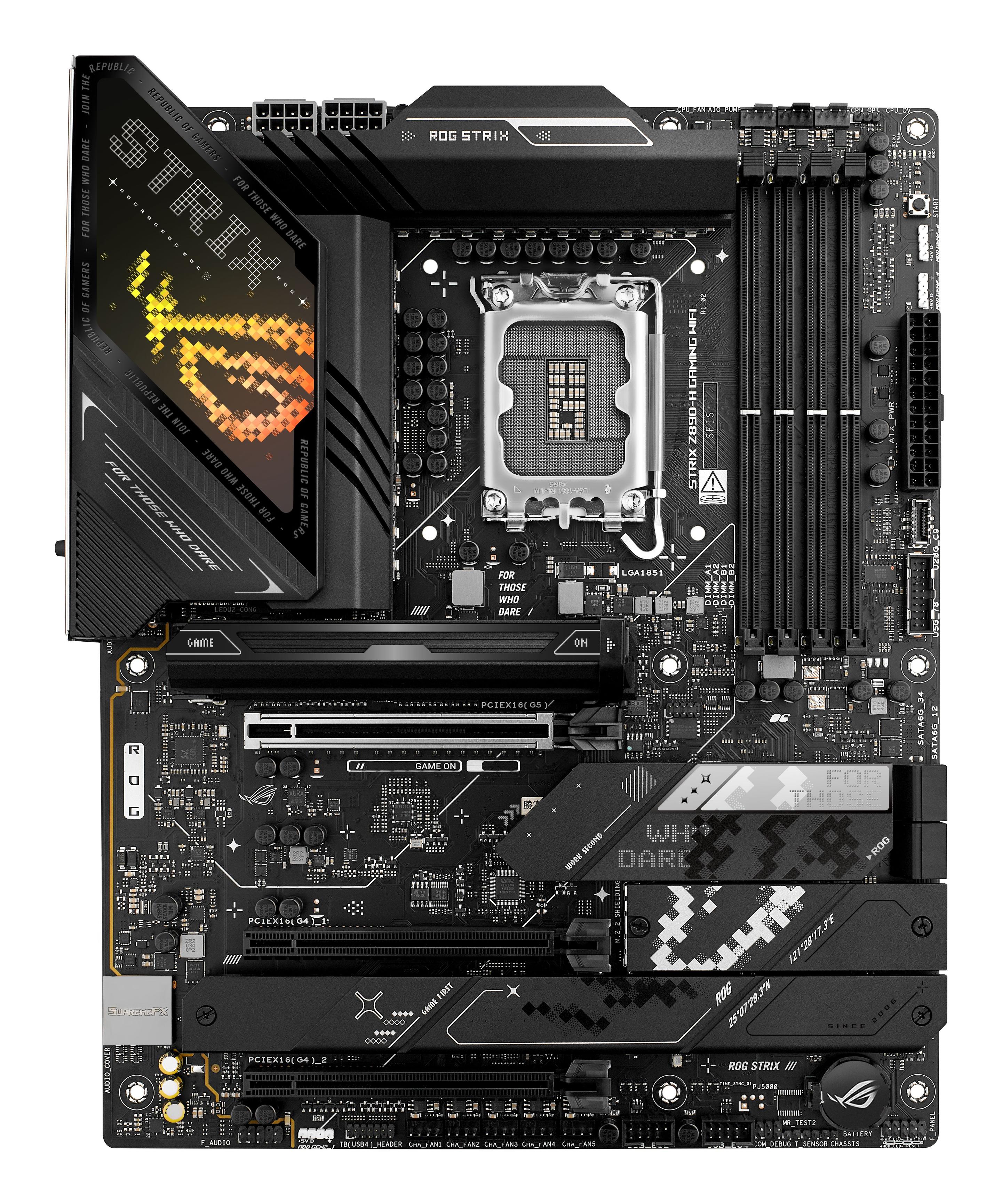 Motherboard ASUS ROG STRIX Z890-H GAMING WIFI (LGA 1851 (Socket V1) - Intel Core Ultra - ATX - Preto), miniatura 3