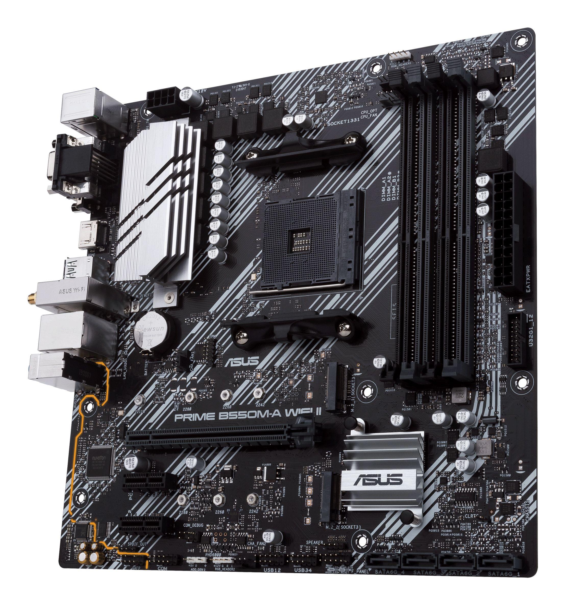 Motherboard ASUS PRIME B550M-A WIFI II (AM4 - micro-ATX - Duplo canal - Multicor) — miniatura 5