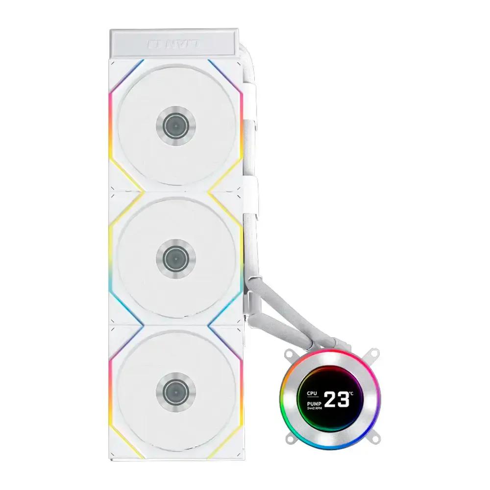 Sistema de Refrigeração Líquida AIO LIAN LI Hydroshift II LCD-C 360TL (LGA 1851, AM5, AM4, LGA 1700 - 120 mm - 2600 RPM - Branco) — miniatura 2