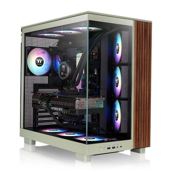 Caixa PC THERMALTAKE View 380 XL WS ARGB (ATX, micro ATX, Mini-ITX - PS2 - 2.5" - Verde) — miniatura 2