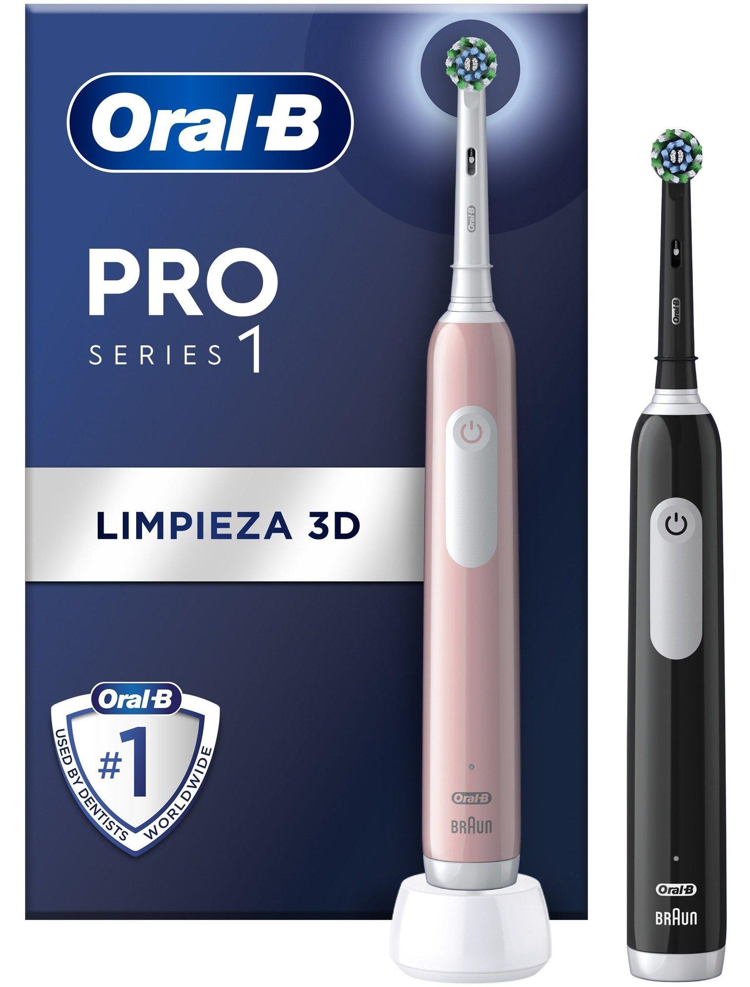Conjunto de Escovas de Dentes Elétricas ORAL-B Pro1 Duo 2XEB50RX (Rosa/Preto)