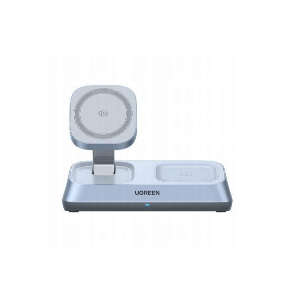 Carregador Sem Fios Magnético UGREEN W711 MagFlow (Até 25 W - Cinzento)