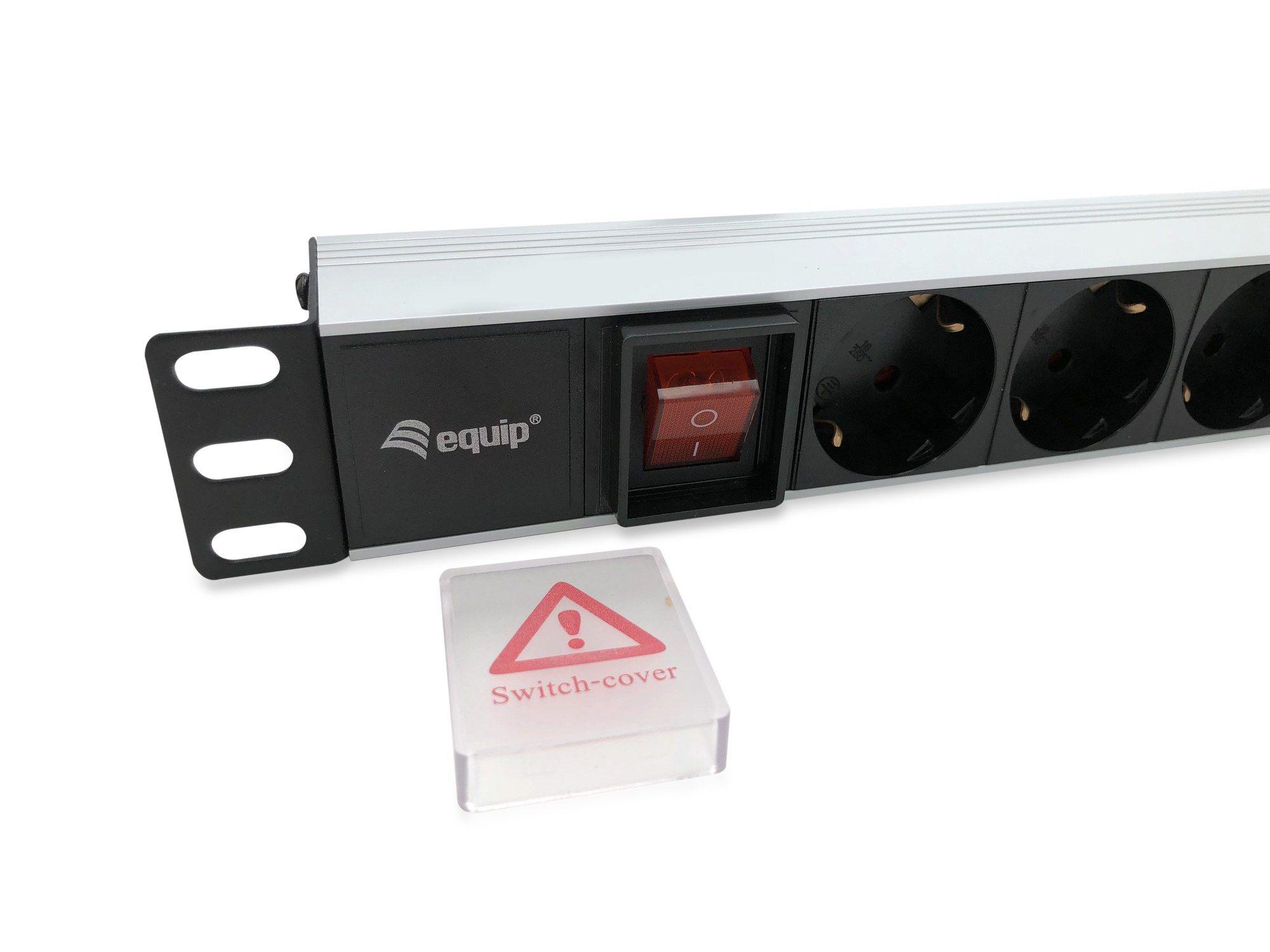Bloco de Tomadas para Bastidor EQUIP 333293 (Tipo F - Preto e Prateado), miniatura 2