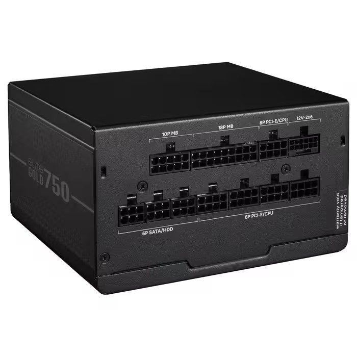 Fonte de Alimentação COOLER MASTER Elite Gold 750W (750 W - 80 PLUS Gold - Preto), miniatura 2