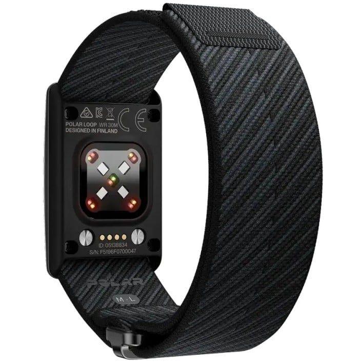 Pulseira de Atividade POLAR Loop Gen2 BLK/BLK S-L (Retângulo - Preto - Tecido - Preto)