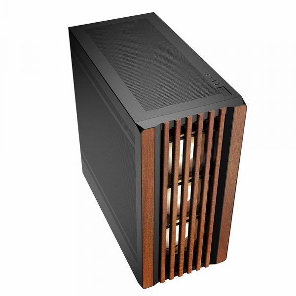 Caixa ATX SHARKOON REBEL C70M RGB (ATX, Micro ATX, Mini-ITX - Torre média ATX - Metal - Preto e Madeira) — miniatura 3