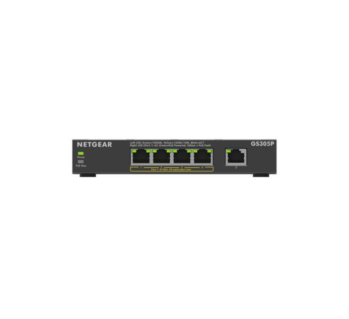 Switch NETGEAR GS305Pv3 (Gigabit Ethernet - 10/100/1000 Mbit/s - 0,128 MB - Preto), miniatura 2