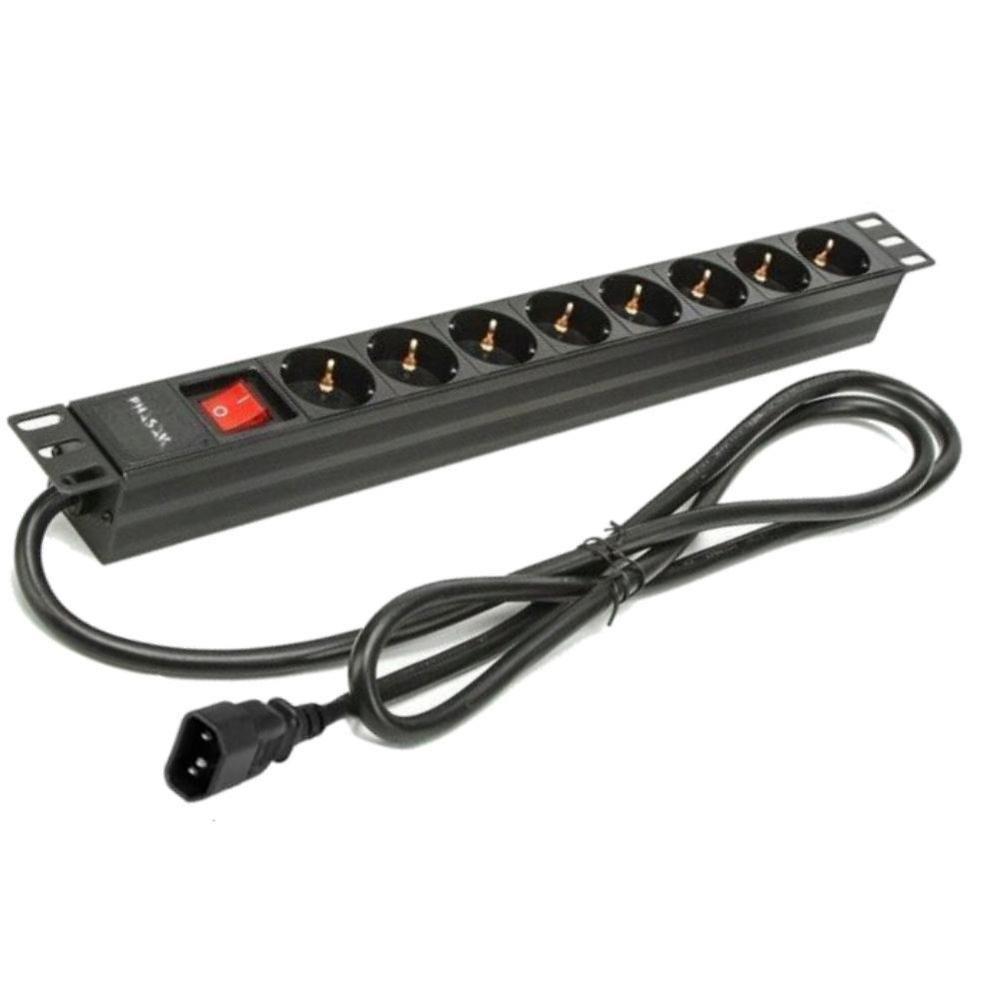 Régua de Energia para Bastidor PHASAK BNS 3535 (Acoplador C14 - Preto)