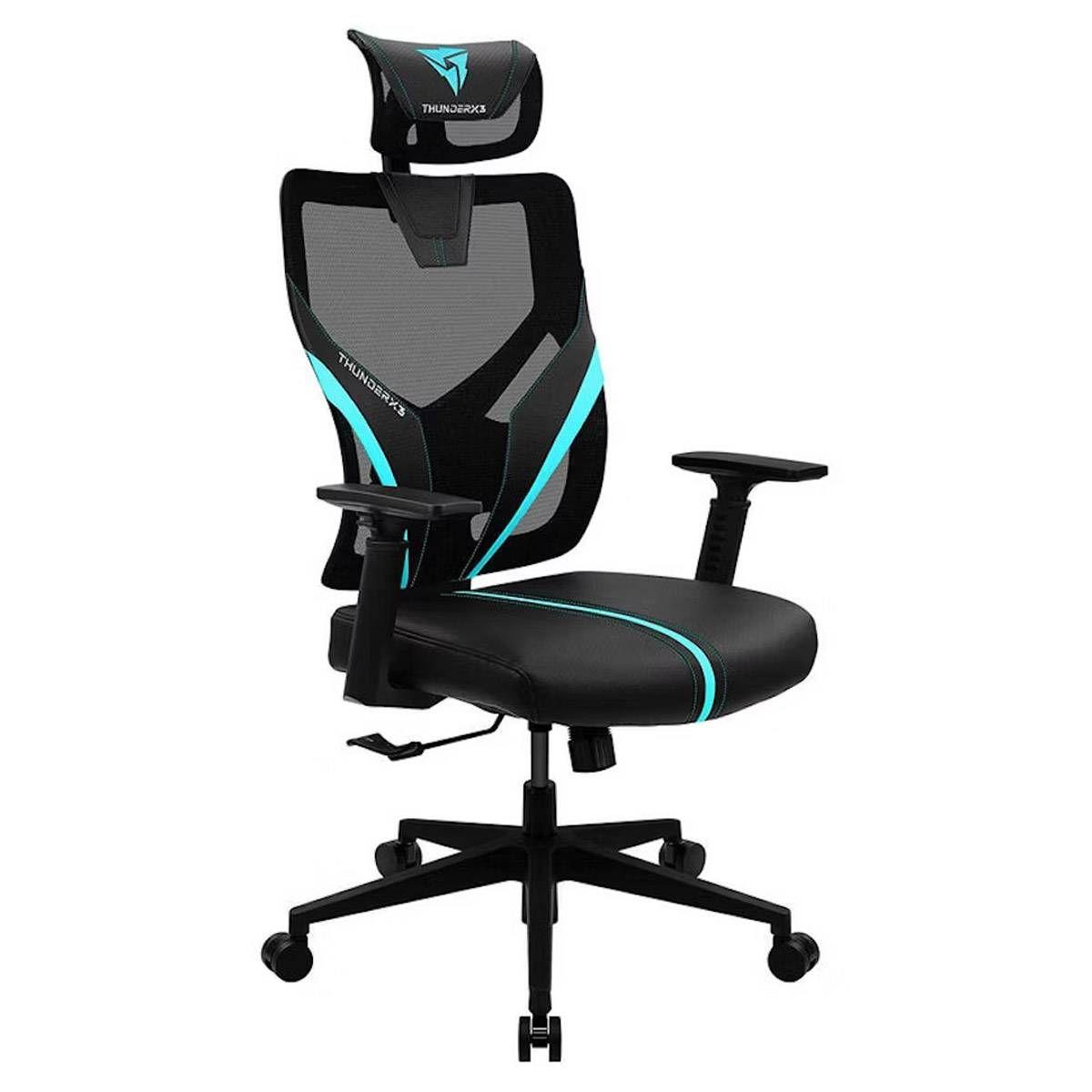 Cadeira Gaming THUNDERX3 Yama 1 (Universal - Ciano e Preto) — miniatura 2