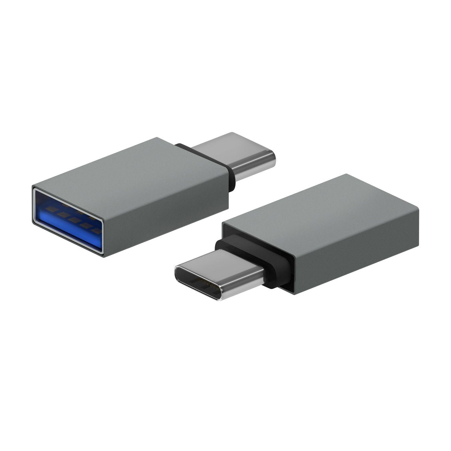 Mini Adaptador USB-C para USB-A AISENS A108-0718 (USB-A - USB-C - Cinzento)