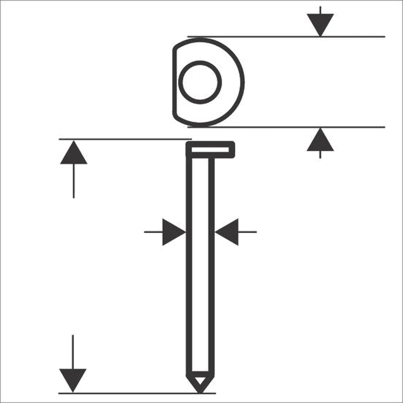 Pregos de Cabeça Escareada BOSCH SK64-34 50G (34° - 1,8 mm - 50 mm - 4000 unidades)