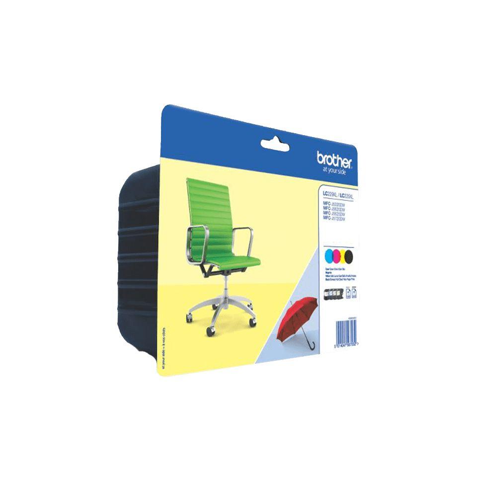 Tinteiros BROTHER LC229XLVALBP (2400 páginas - Preto, Ciano, Magenta e Amarelo), miniatura 2
