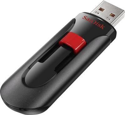 Pen USB SANDISK Cruzer Glide (256 GB - Slide - USB Type-A - Preto e Vermelho)