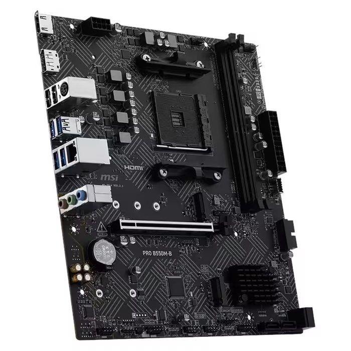 Motherboard MSI PRO B550M-B (AM4 - AMD Ryzen 3000, 4000G e 5000 - Micro-ATX - Cinzento) — miniatura 4