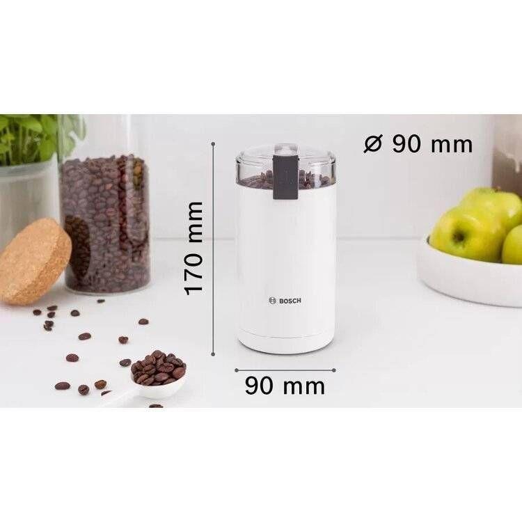 Moinho de Café BOSCH TSM6A011W (180 W - 75 g - Altura 17 cm - Branco), miniatura 3