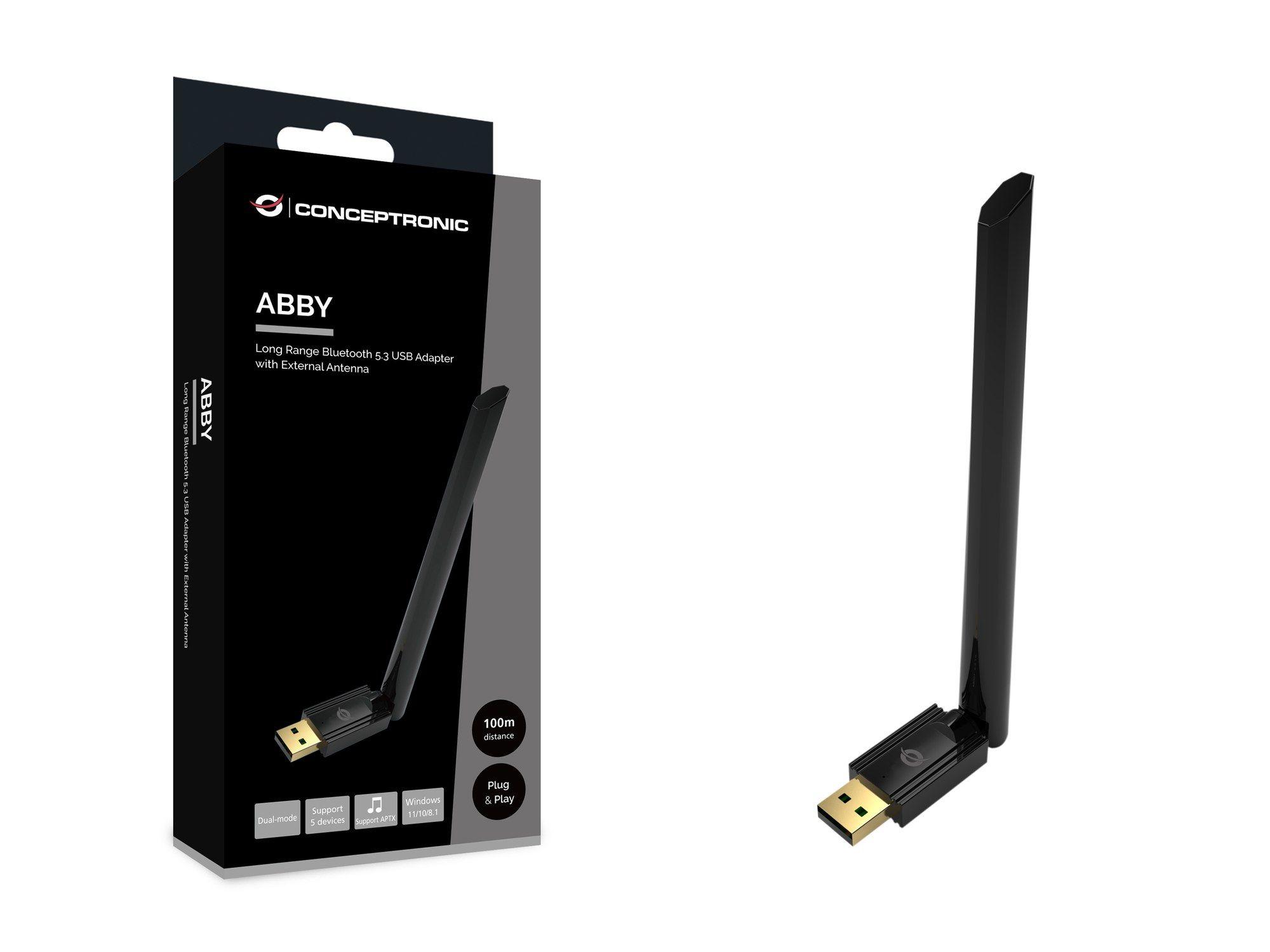 Adaptador Bluetooth USB CONCEPTRONIC ABBY17B (USB - Preto) — miniatura 2