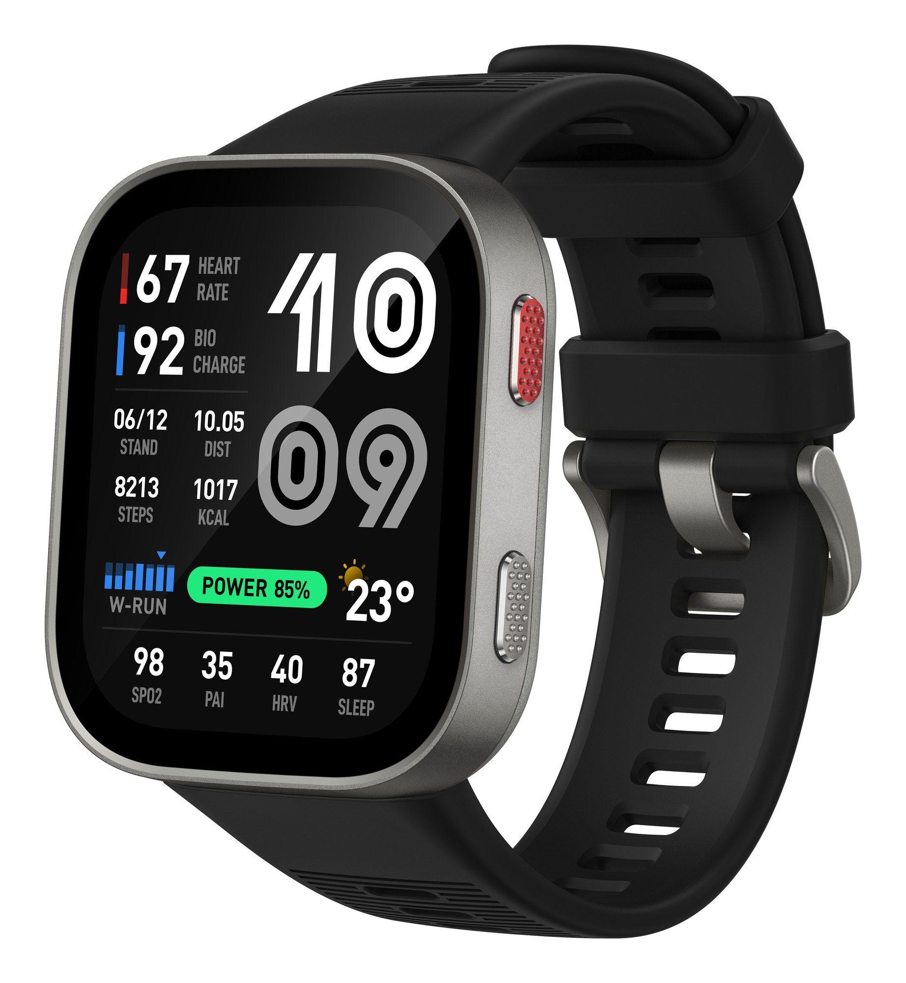 Smartwatch AMAZFIT Bip Max (AMOLED 2,07" - GPS - Prateado e Preto)