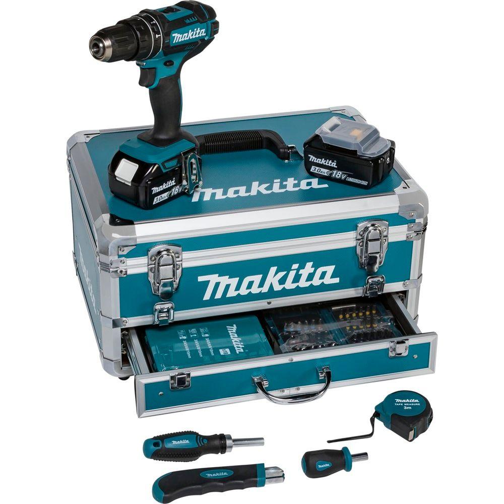 Berbequim Combinado MAKITA DHP482RFX9 (Azul e Preto), miniatura 2