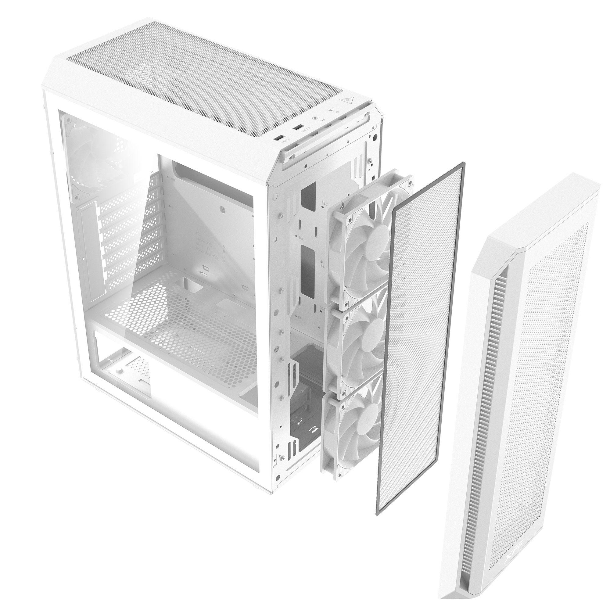 Caixa de Computador XPG VALOR AIR PLUS MID (ATX, Micro ATX, Mini-ITX - Midi Tower - SPCC - Branco) — miniatura 7