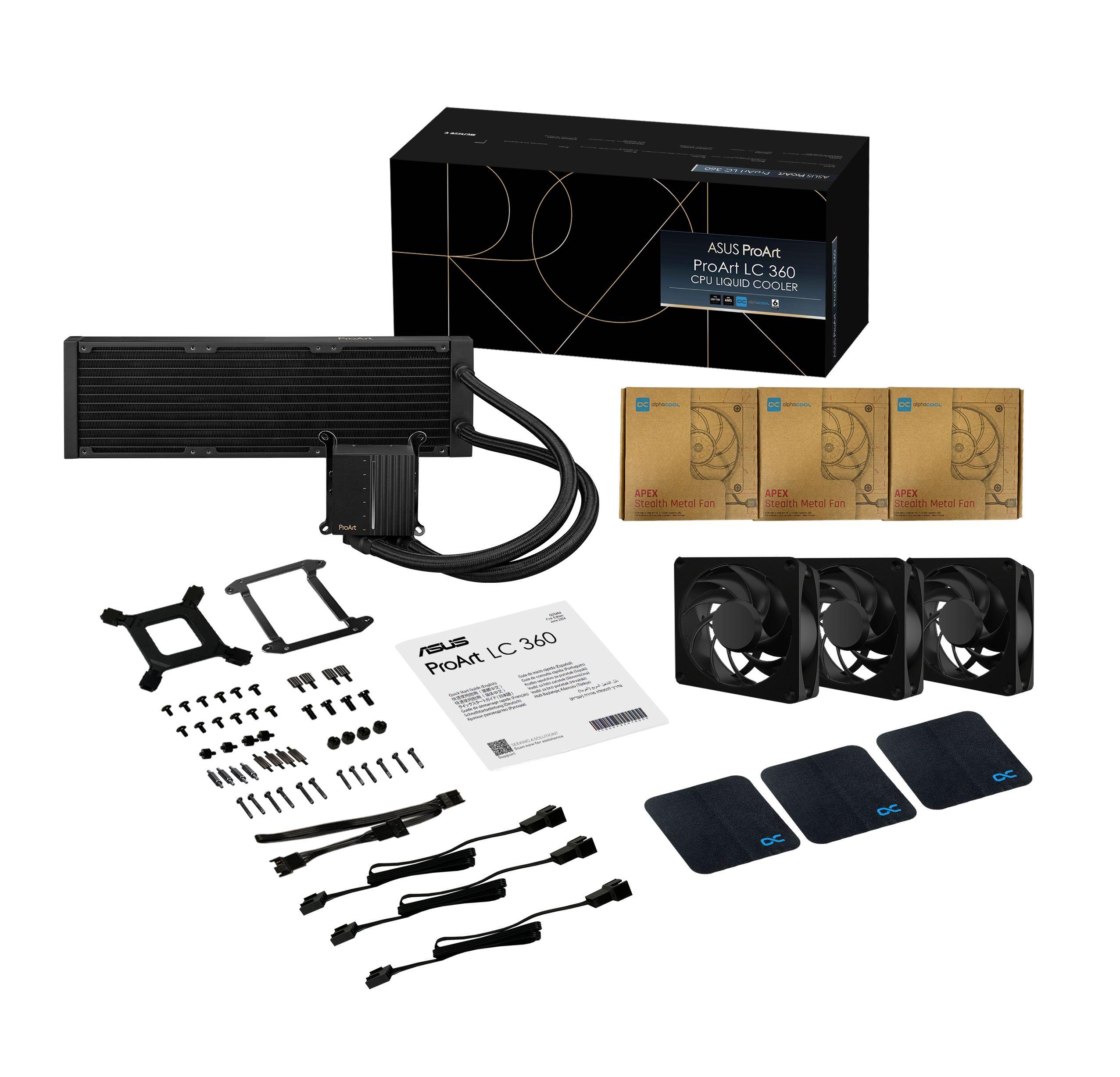 Sistema de Refrigeração Líquida All-in-One ASUS ProArt LC 360 (120 mm - 3 ventoinhas - 2200 RPM - Preto), miniatura 10