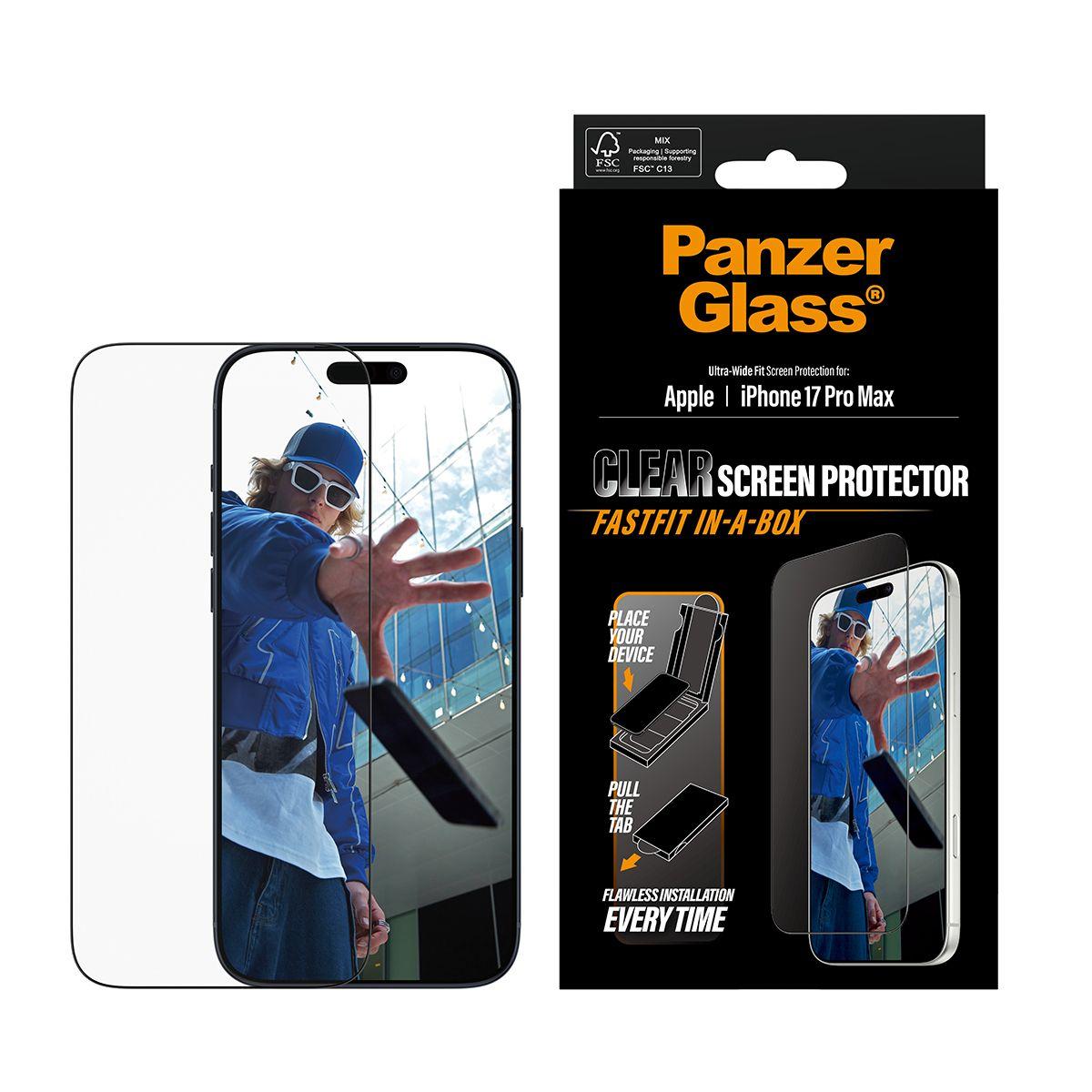 Película de Vidro Temperado PANZERGLASS iPhone 17 Pro Max (Apple - Transparente), miniatura 2