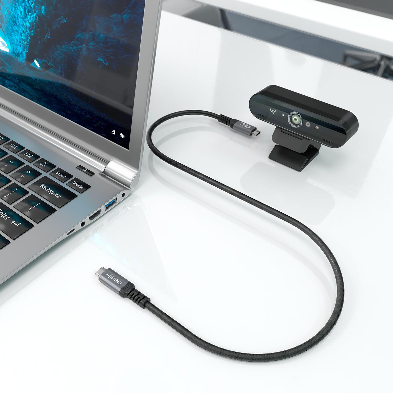 Cabo USB-C AISENS A156-0994 (1 m - USB C - Preto) — miniatura 4