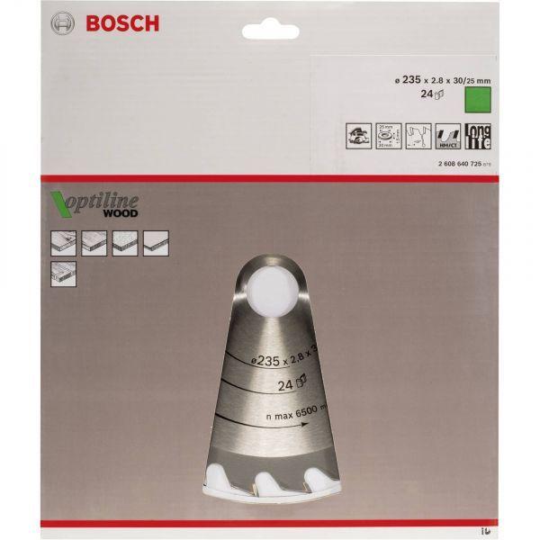 Disco de Serra Circular BOSCH Optiline Wood 2608640725 (Madeira), miniatura 2