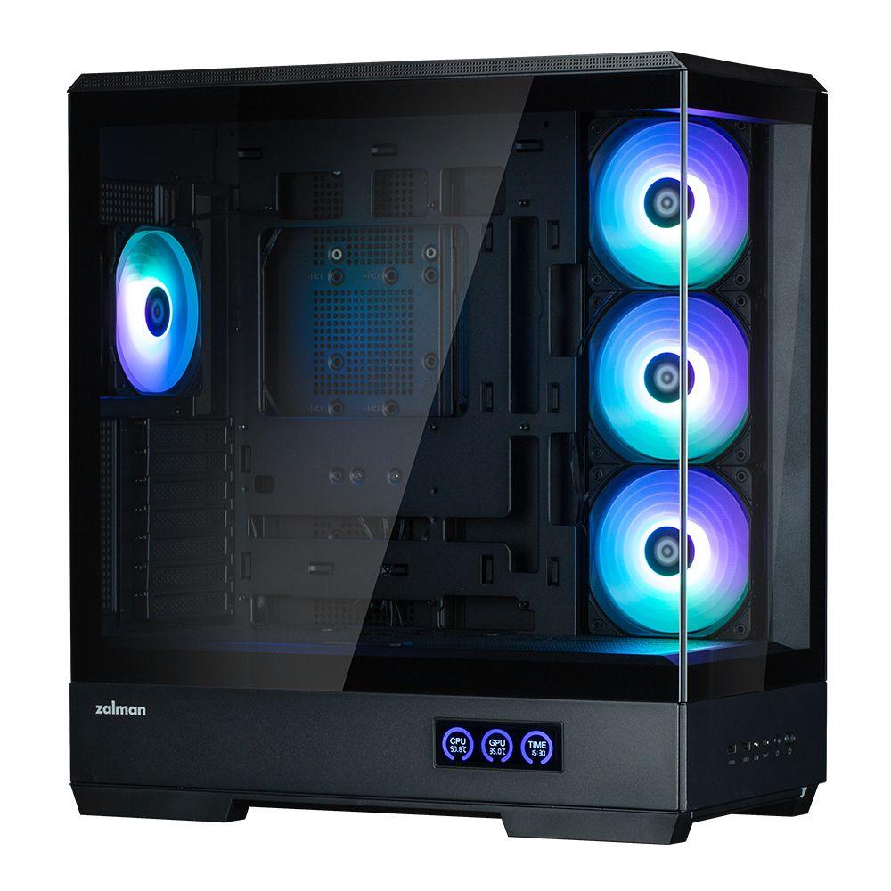 Caixa de Computador ZALMAN P50 DS (ATX, Micro ATX, Mini-ITX - Midi Tower - Plástico, aço, vidro temperado - Preto) — miniatura 15