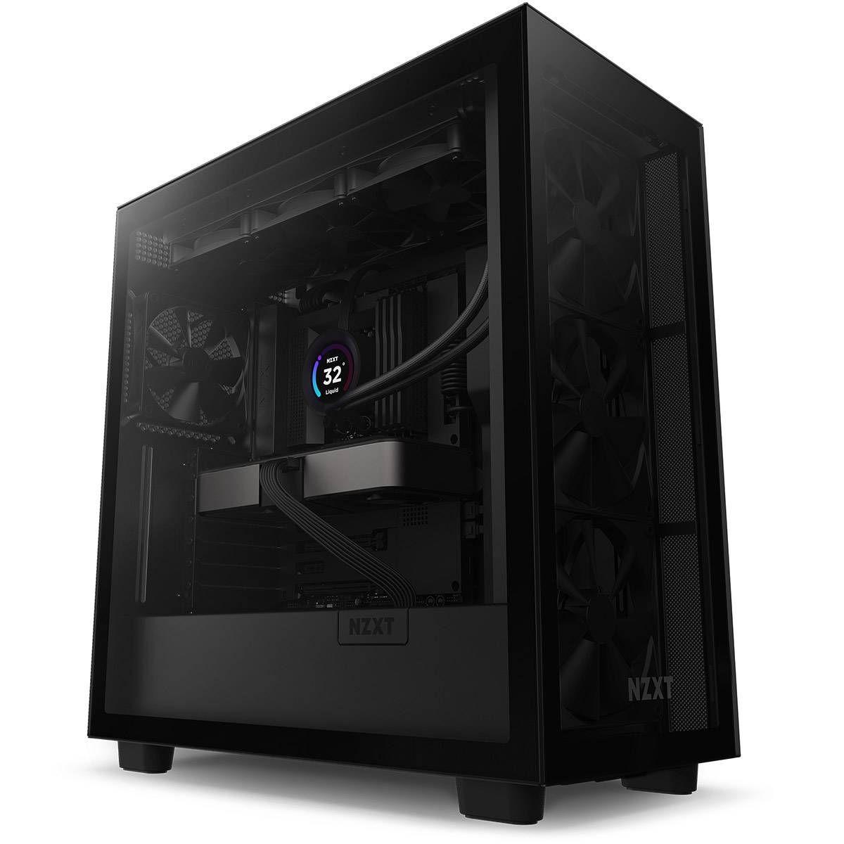 Caixa PC NZXT H7 Flow (ATX, EATX, micro ATX, Mini-ITX - ATX, SFX, SFX-L - Midi Tower - Preto) — miniatura 2