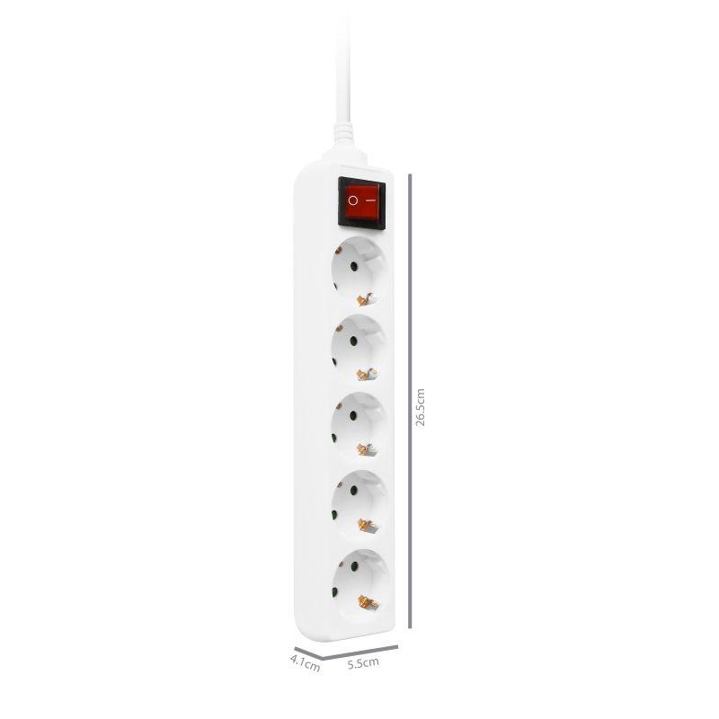 Régua de Tomadas EWENT EW3916 (1,5 m - Tipo F CEE 7/4 16 A - Tipo F - Branco) — miniatura 4