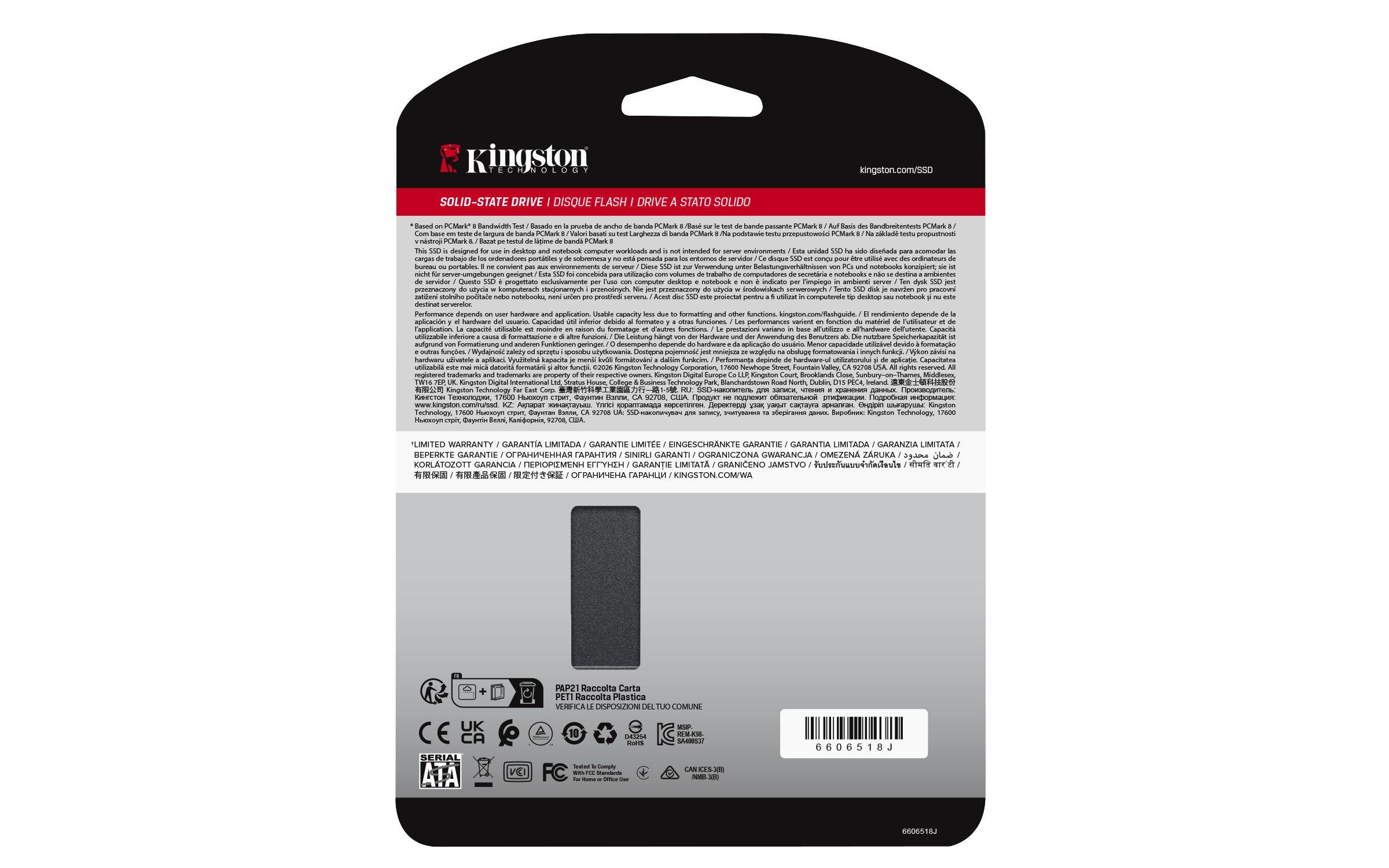 SSD KINGSTON A400 SA400S37/960G (960 GB - 2.5" - Serial ATA III - Preto) — miniatura 5