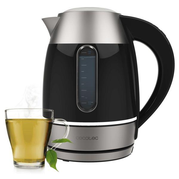Jarro Elétrico CECOTEC Thermosense 400 VisionLight (2200 W - 1,7 L - Vidro e aço inoxidável - Preto/Inox)