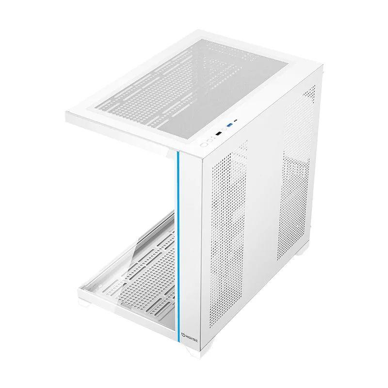 Caixa PC HIDITEC H3 PRO (ATX, micro ATX, ITX, BTF - Midi Tower - Vidro temperado - Branco) — miniatura 6