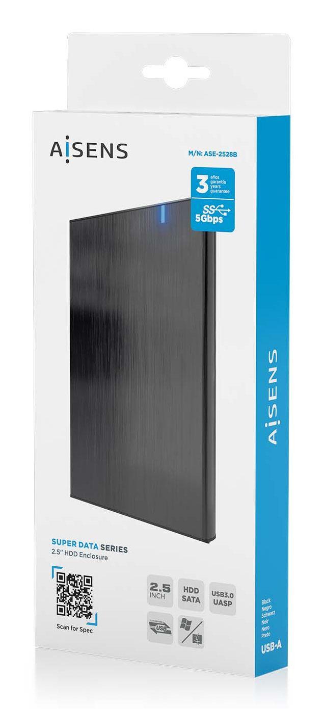 Caixa Externa AISENS ASE-2528B (2 TB - 2.5" - Preto) — miniatura 8