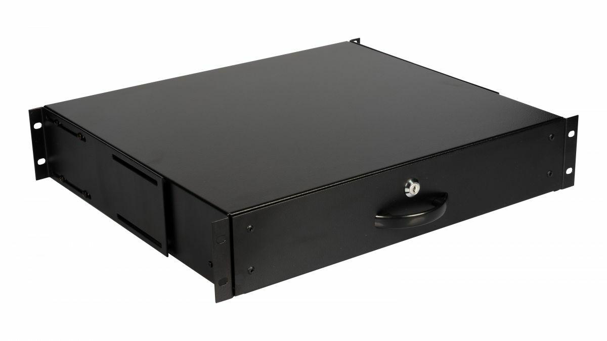 Gaveta para Bastidor EQUIP EZD-2-B (19" - 2U - com Fechadura - Preto)